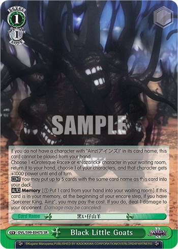 Black Little Goats SR OVL/S99-E047S SR Nazarick: Tomb of the Undead Vol.2 Card
