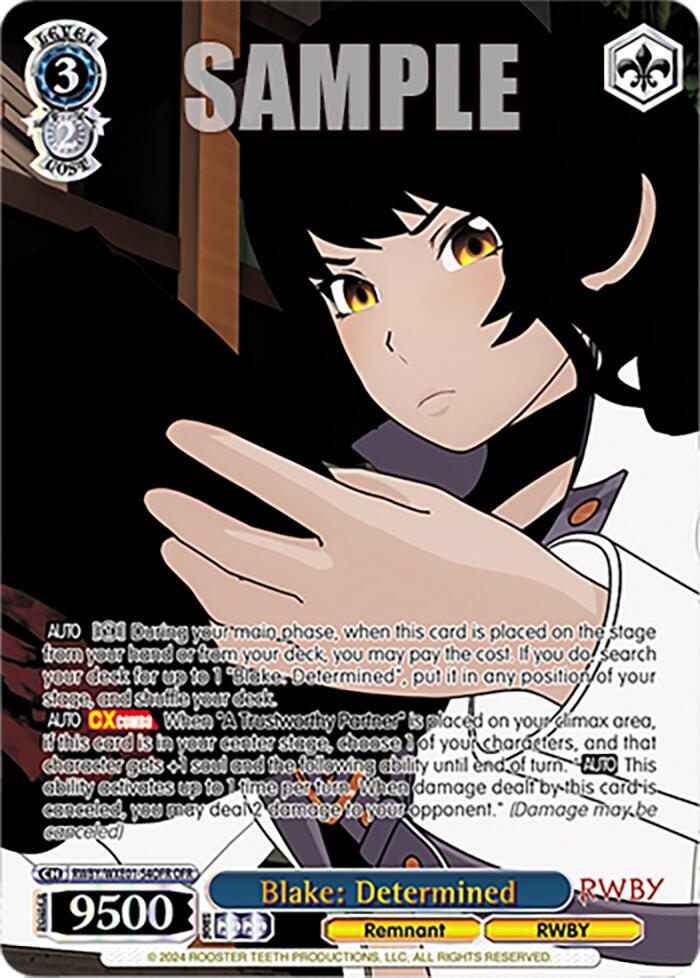 Blake Determined OFR RWBY/WXE01-54OFR OFR RWBY Premium Booster Card
