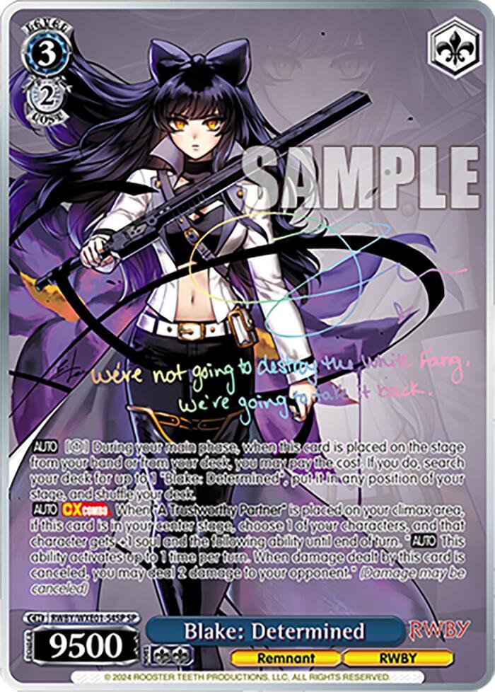 Blake Determined SP RWBY/WXE01-54SP SP RWBY Premium Booster Card