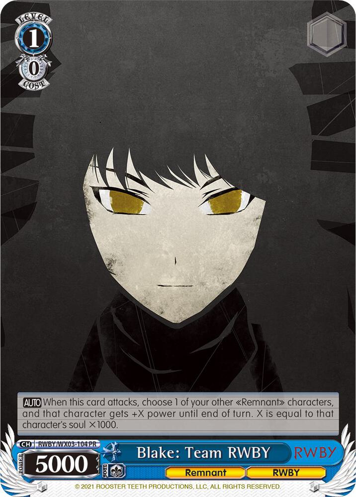 Blake Team RWBY Promo RWBY/WX03-104 PR RWBY Card