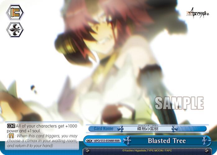 Blasted Tree RRR APO/S53-E098R RRR Fate/Apocrypha Card