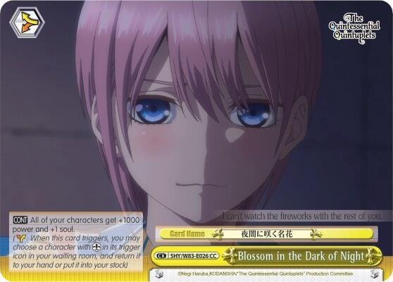 Blossom in the Dark of Night 5HY/W83-E026 CC The Quintessential Quintuplets Card