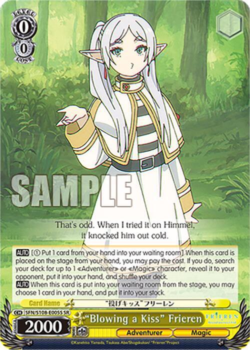 Blowing a Kiss Frieren SR SFN/S108-E005S SR Frieren: Beyond Journey’s End Card