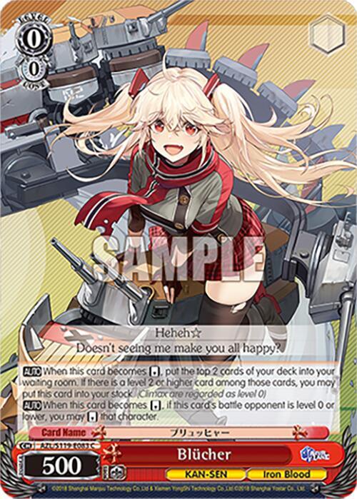 Blucher AZL/S119-E083 C Azur Lane Vol. 2 Card