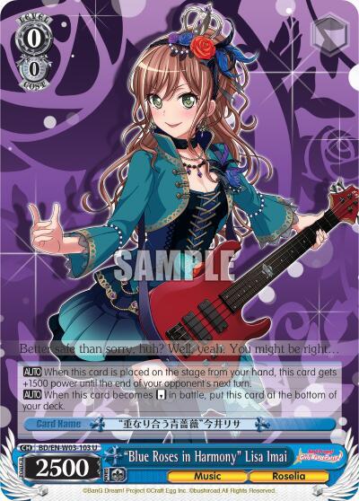 Blue Roses in Harmony Lisa Imai BD/EN-W03-103 U BanG Dream! Girls Band Party! MULTI LIVE Card