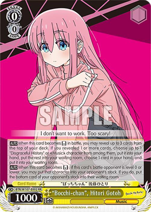 Bocchi chan Hitori Gotoh BTR/W107-E002 RR BOCCHI THE ROCK! Card