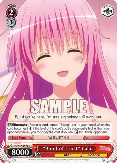 Bond of Trust Lala TL/W37-E073 U To Loveru Darkness 2nd Card