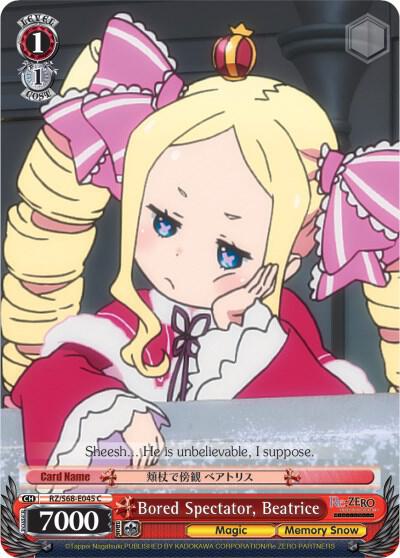 Bored Spectator Beatrice RZ/S68-E045 C Re:ZERO Memory Snow Card