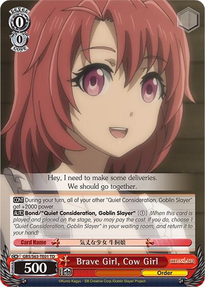Brave Girl Cow Girl GBS/S63-TE01 TD Goblin Slayer Card