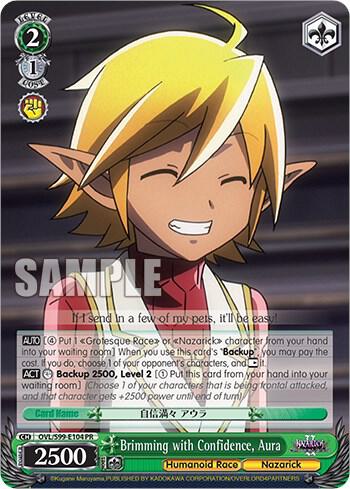 Brimming with Confidence Aura OVL/S99-E104 PR Nazarick: Tomb of the Undead Vol.2 Card