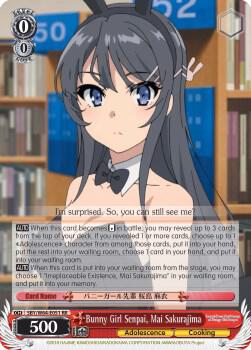 Bunny Girl Senpai Mai Sakurajima SBY/W64-E051 RR Rascal Does Not Dream of Bunny Girl Senpai Card
