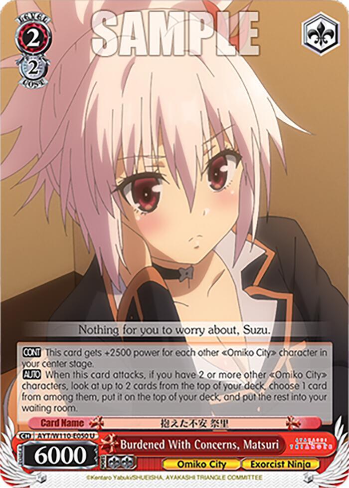 Burdened With Concerns Matsuri AYT/W110-E050 U Ayakashi Triangle Card