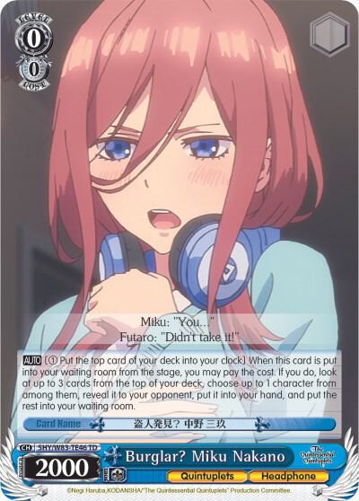 Burglar Miku Nakano 5HY/W83-TE46 TD The Quintessential Quintuplets Card