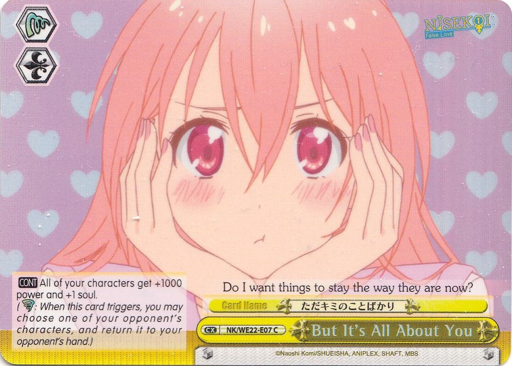 But Its All About You Parallel Foil NK/WE22-E07 NISEKOI Extra Booster Card