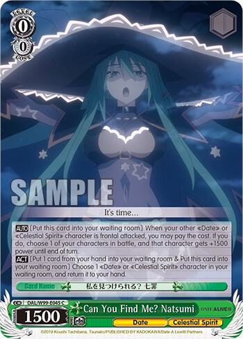 Can You Find Me Natsumi DAL/W99-E045 C Date A Live Vol.2 Card