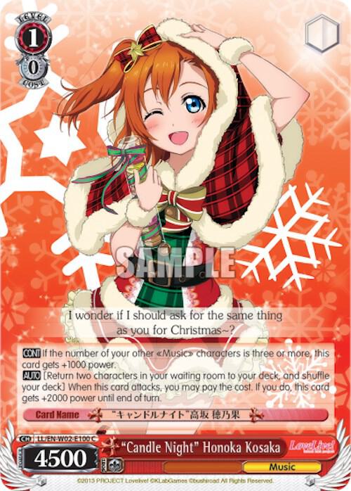 Candle Night Honoka Kosaka LL/EN-W02-E100 C Love Live! DX Vol.2 Card