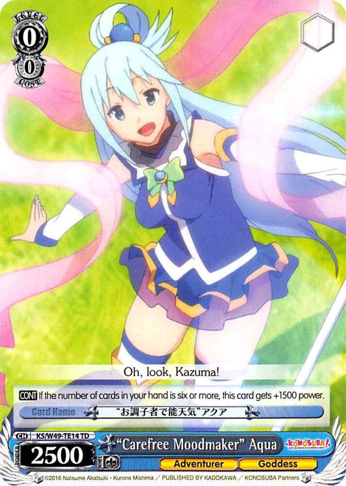 Carefree Moodmaker Aqua KS/W49-TE14 TD KonoSuba Card