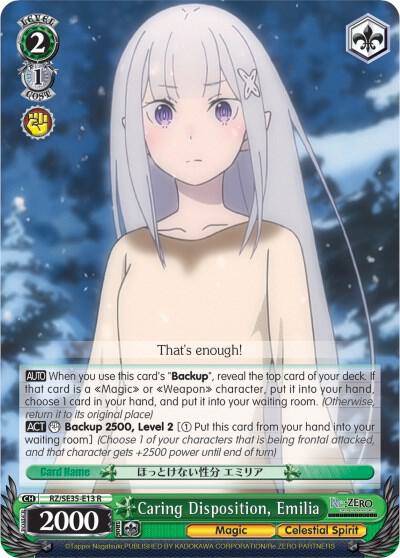 Caring Disposition Emilia RZ/SE35-E13 R Re:ZERO: The Frozen Bond Card