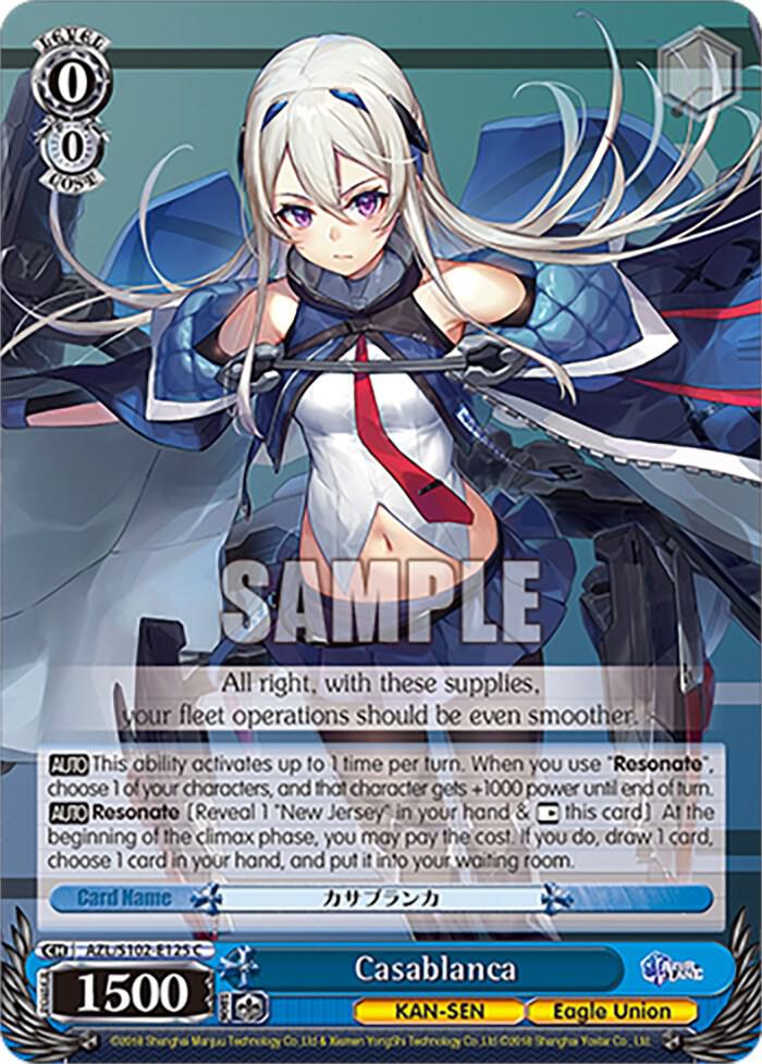 Casablanca AZL/S102-E125 C Azur Lane Card