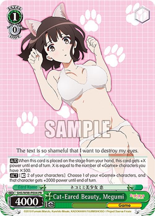 Cat Eared Beauty Megumi SHS/W98-PE04 PR Saekano the Movie: Finale Card