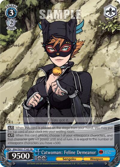 Catwoman Feline Demeanor SR BNJ/SX01-T16S SR Batman Ninja Card
