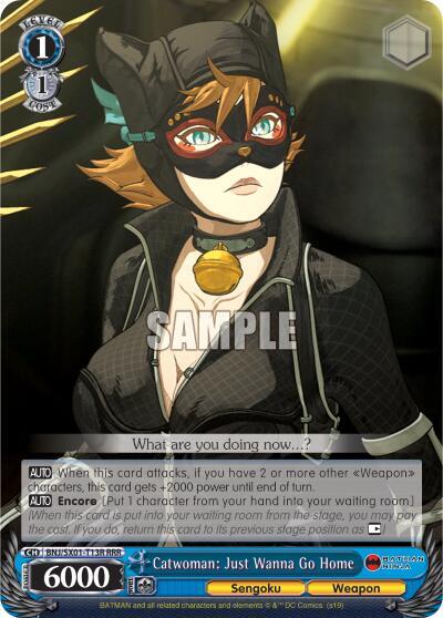 Catwoman Just Wanna Go Home RRR BNJ/SX01-T13R RRR Batman Ninja Card