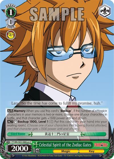 Celestial Spirit of the Zodiac Gates Leo FT/EN-S02-046Leo C Fairy Tail ver.E Card