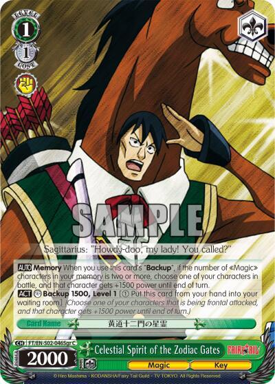 Celestial Spirit of the Zodiac Gates Sagittarius FT/EN-S02-046Sgr C Fairy Tail ver.E Card