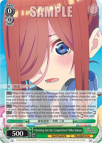 Checking Out the Competition Miku Nakano 5HY/W101-E038 C The Quintessential Quintuplets Movie Card