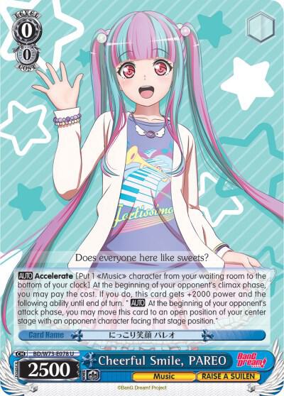 Cheerful Smile PAREO BD/W73-E078 U BanG Dream! Vol.2 Card