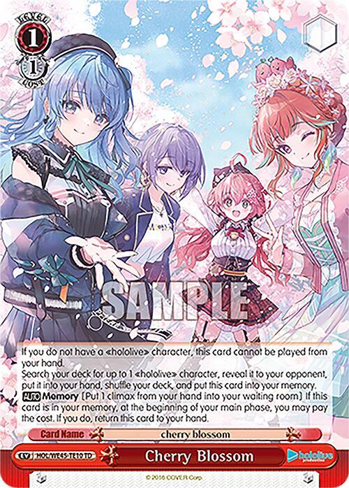 Cherry Blossom HOL/WE45-TE10 TD hololive production feat. Weiss Schwarz Ambassadors Premium Set Card