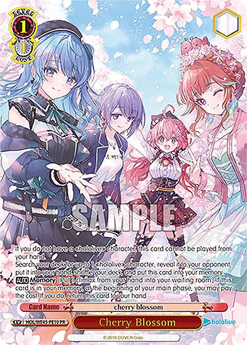 Cherry Blossom PR HOL/WE45-PE10 PR hololive production feat. Weiss Schwarz Ambassadors Premium Set Card