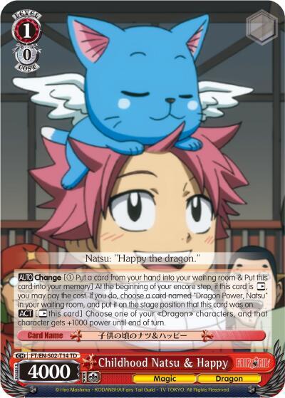 Childhood Natsu and Happy FT/EN-S02-T14 TD Fairy Tail ver.E Card
