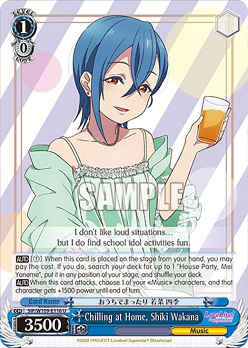 Chilling at Home Shiki Wakana SIP/W109-E116 U Love Live! School idol festival 2 MIRACLE LIVE! Card