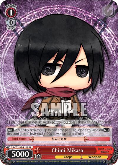 Chimi Mikasa AOT/S35-E109 PR Attack on Titan Card
