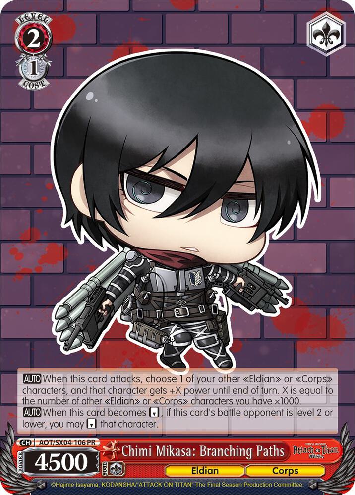 Chimi Mikasa Branching Paths AOT/SX04-106 PR Attack On Titan: Final Season Card