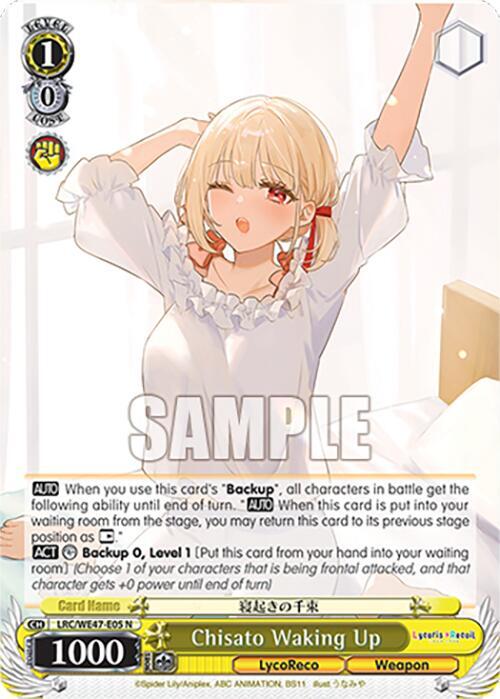 Chisato Waking Up LRC-WE47-E05 N Lycoris Recoil Premium Booster Card