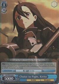 Choice to Fight Kirito Parallel Foil SAO/SE23-E29 C Sword Art Online II Card