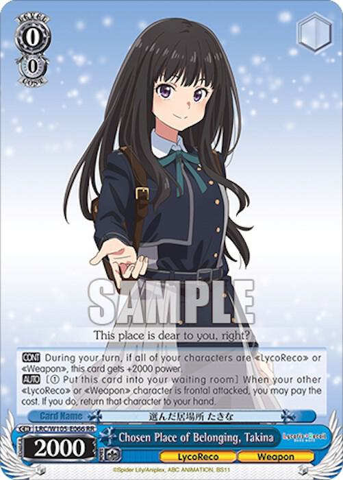 Chosen Place of Belonging Takina LRC/W105-E066 RR Lycoris Recoil Card