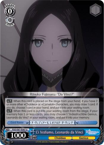 Ci Vediamo Leonardo da Vinci FGO/S87-E087 U Fate/Grand Order THE MOVIE Divine Realm of the Round Table: Camelot Card