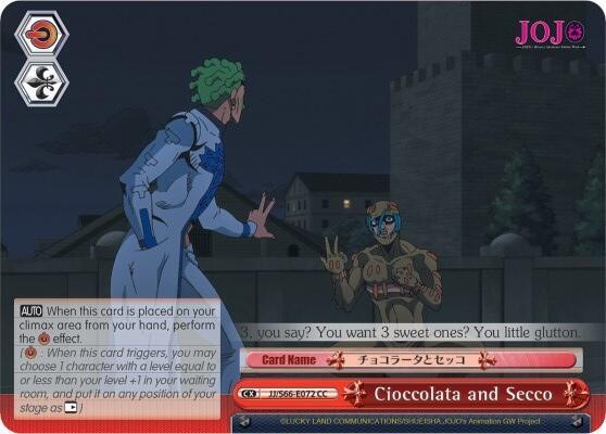 Cioccolata and Secco JJ/S66-E072 CC JoJo's Bizarre Adventure: Golden Wind Card
