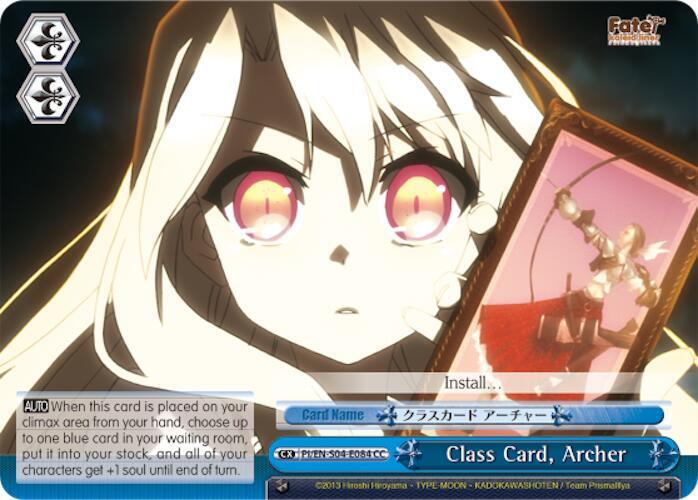 Class Card Archer PI/EN-S04-E084 CC Fate/kaleid liner PRISMA ILLYA DX Card