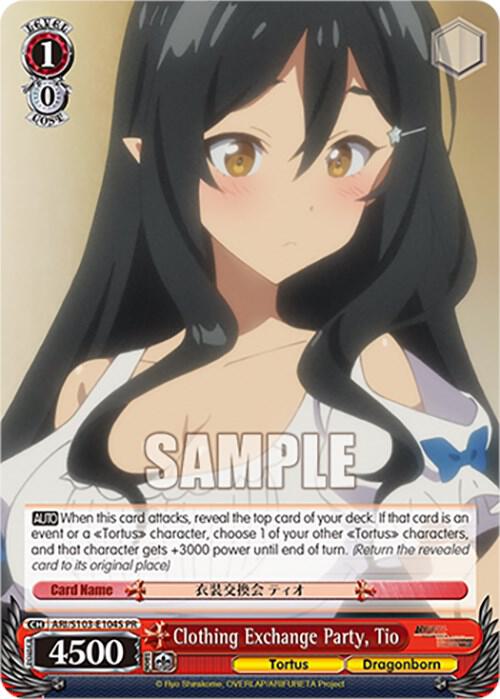 Clothing Exchange Party Tio Foil ARI/S103-E104S PR Arifureta: From Commonplace to World's Strongest Card