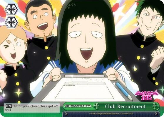 Club Recruitment Green MOB/SX02-T10 TD Mob Psycho 100 Card