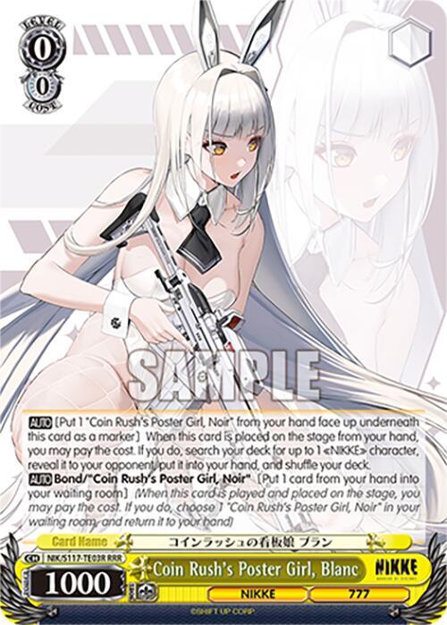 Coin Rushs Poster Girl Blanc RRR NIK/S117-TE03R RRR GODDESS OF VICTORY: NIKKE Card