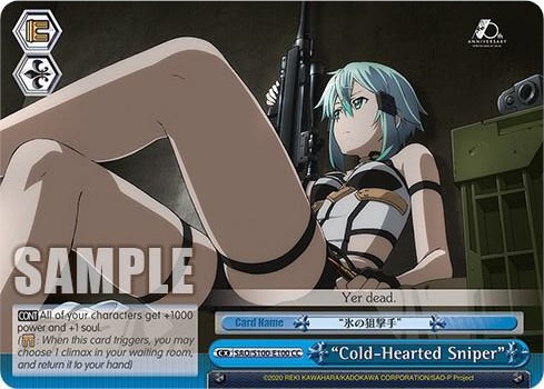 Cold Hearted Sniper SAO/S100-E100 CC Sword Art Online Animation 10th Anniversary Card
