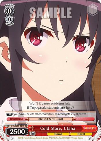 Cold Stare Utaha SHS/W56-TE15 TD Saekano: How to Raise a Boring Girlfriend Card