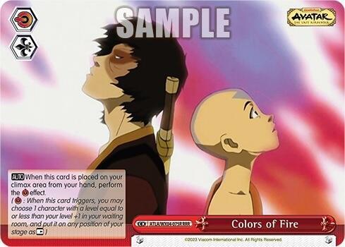 Colors of Fire RRR ATLA/WX04-075R RRR Avatar: The Last Airbender Card