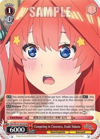 Competing in Closeness Itsuki Nakano SR 5HY/W101-E072S SR The Quintessential Quintuplets Movie Card
