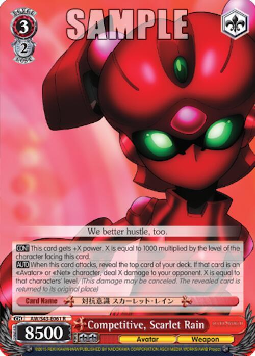 Competitive Scarlet Rain AW/S43-E061 R Accel World -Infinite Burst- Card